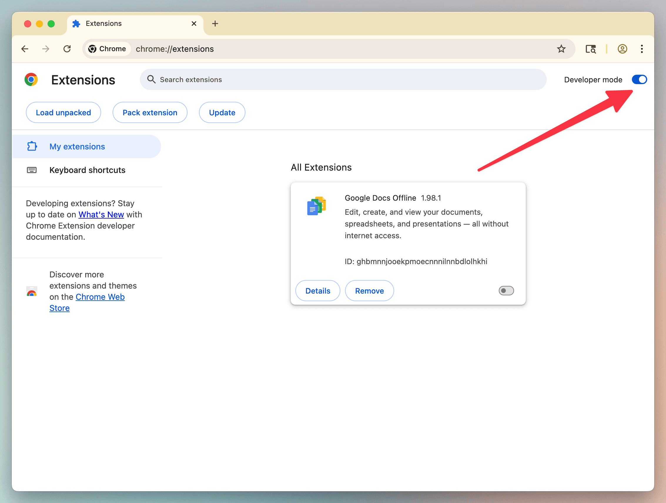 Enable Developer Mode